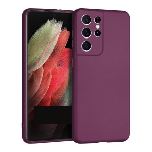 Nettech Samsung Galaxy S21 Ultra Uyumlu Suide Arka Koruma Kılıf (Mürdüm) NT-84324