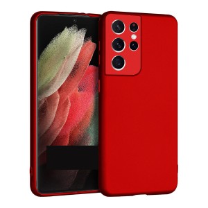 Nettech Samsung Galaxy S21 Ultra Uyumlu Suide Arka Koruma Kılıf (Bordo) NT-84326