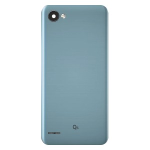 Teknonet LG Q6 Uyumlu NT-84407 Kamera Camlı Batarya Kapağı (Mavi) NT-84407