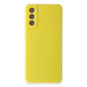 Nettech Samsung Galaxy S21 Plus Uyumlu Suide Arka Koruma Kılıf (Sarı) NT-84362