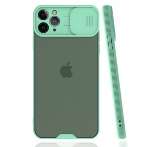 Nettech Apple iPhone 11 Pro Max Uyumlu Platin Kamera Kızaklı Arka Koruma Kılıf (Turkuaz) NT-84740