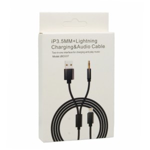 Nettech JBC037 USB + Jack To Lightning Dönüştürücü (Siyah) NT-84693