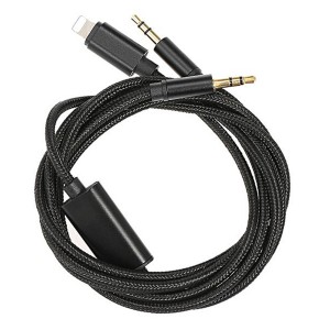 Nettech JBC030-B Lightning To 3.5 mm Aux Dönüştürücü (Siyah) NT-84696