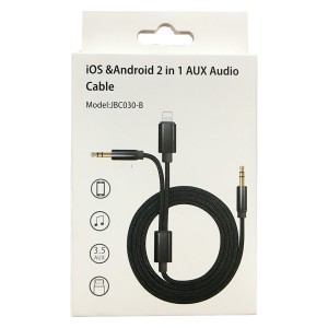 Nettech JBC030-B Lightning To 3.5 mm Aux Dönüştürücü (Siyah) NT-84696