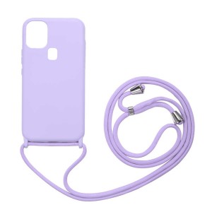 Nettech Samsung Galaxy A21S Uyumlu ipli Nano Arka Koruma Kılıf (Mor) NT-85067