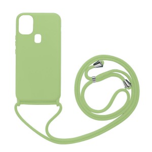 Nettech Samsung Galaxy A21S Uyumlu ipli Nano Arka Koruma Kılıf (Yeşil) NT-85068