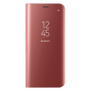 Nettech Xiaomi Mi 8 Lite Uyumlu Clear View Aynalı Kapaklı Kılıf (Rose Gold) NT-85607