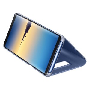 Nettech Xiaomi Mi 8 Uyumlu Clear View Aynalı Kapaklı Kılıf (Lacivert) NT-85549