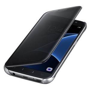 Nettech Samsung Galaxy A50S Uyumlu Clear View Aynalı Kapaklı Kılıf (Siyah) NT-85543