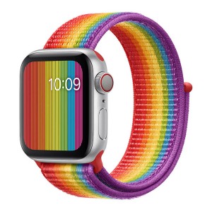 Nettech Huawei Band 22mm Uyumlu İp Örgülü Kordon (Gökkuşağı) NT-85338
