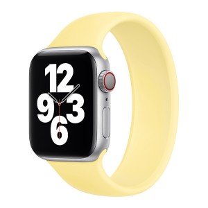Nettech Apple Watch Seri 42/44 mm Uyumlu Silikon Kordon (Sarı) NT-85351