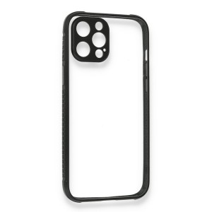 Nettech Apple iPhone 12 Pro Max Uyumlu Kamera Lens Korumalı Arka Koruma Kılıf (Siyah) NT-85277