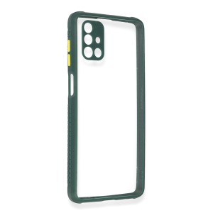 Nettech Samsung Galaxy M51 Uyumlu Kamera Lens Korumalı Arka Koruma Kılıf (Yeşil) NT-85252