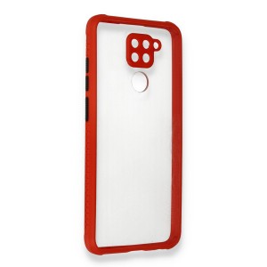 Nettech Xiaomi Redmi Note 9 Uyumlu Kamera Lens Korumalı Arka Koruma Kılıf (Kırmızı) NT-85236