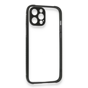 Nettech Apple iPhone 12 Pro Uyumlu Kamera Lens Korumalı Arka Koruma Kılıf (Siyah) NT-85289