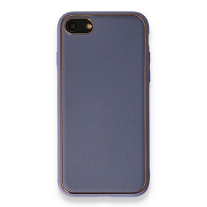 Nettech Apple iPhone 7 Uyumlu Coco Leather Seri Arka Koruma Kılıf (Gri) NT-86071