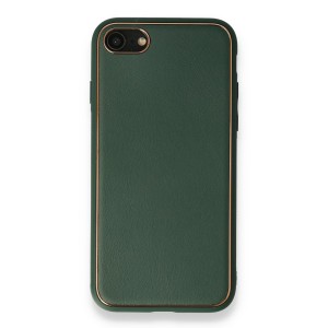 Nettech Apple iPhone 7 Uyumlu Coco Leather Seri Arka Koruma Kılıf (Yeşil) NT-86070