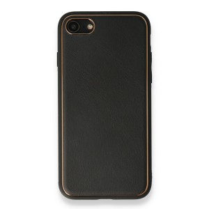 Nettech Apple iPhone 7 Uyumlu Coco Leather Seri Arka Koruma Kılıf (Siyah) NT-86069