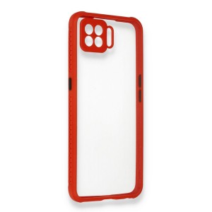 Nettech Oppo Reno 4 Lite Uyumlu Kamera Lens Korumalı Arka Koruma Kılıf (Kırmızı) NT-86046