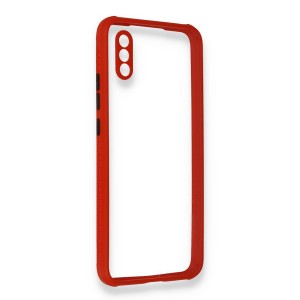 Nettech Samsung Galaxy A02 Uyumlu Kamera Lens Korumalı Arka Koruma Kılıf (Kırmızı) NT-86037