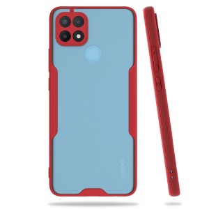 Nettech Oppo A15 Uyumlu Platin Seri Arka Koruma Kılıf (Kırmızı) NT-86003