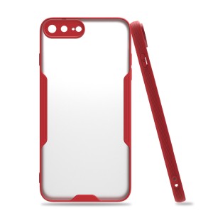 Nettech Apple iPhone 7 Plus Uyumlu Platin Seri Arka Koruma Kılıf (Kırmızı) NT-85983