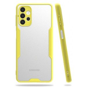Nettech Samsung Galaxy A32 Uyumlu Platin Seri Arka Koruma Kılıf (Sarı) NT-86011