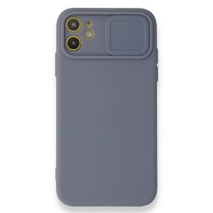 Nettech Apple iPhone 11 Uyumlu Kızaklı Kamera Korumalı Arka Koruma Kılıf (Gri) NT-86081