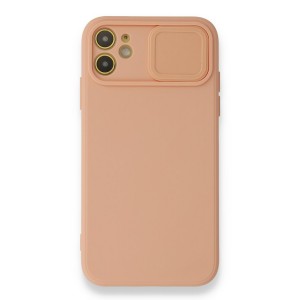 Nettech Apple iPhone 11 Uyumlu Kızaklı Kamera Korumalı Arka Koruma Kılıf (Pembe) NT-83795