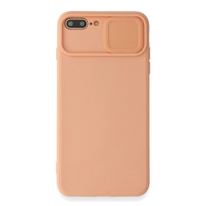 Nettech Apple iPhone 7 Plus Uyumlu Kızaklı Kamera Korumalı Arka Koruma Kılıf (Pembe) NT-83787