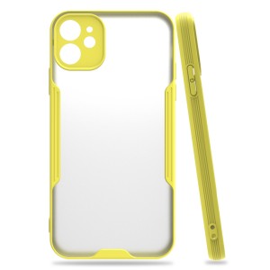 Nettech Apple iPhone 11 Uyumlu Platin Seri Arka Koruma Kılıf (Sarı) NT-86276