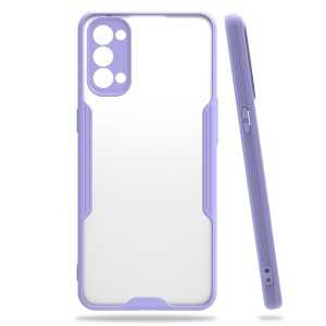 Nettech Oppo Reno 4 Uyumlu Platin Seri Arka Koruma Kılıf (Lila) NT-86627