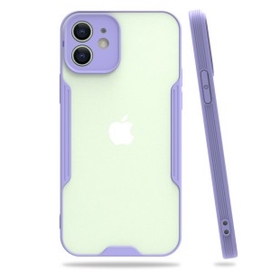 Nettech Apple iPhone 12 Mini Uyumlu Platin Seri Arka Koruma Kılıf (Lila) NT-86591