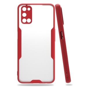 Nettech Oppo A92 Uyumlu Platin Seri Arka Koruma Kılıf (Kırmızı) NT-86555