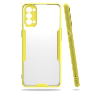 Nettech Oppo Reno 4 Uyumlu Platin Seri Arka Koruma Kılıf (Sarı) NT-86537