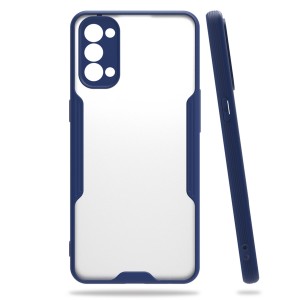 Nettech Oppo Reno 4 Uyumlu Platin Seri Arka Koruma Kılıf (Lacivert) NT-86535