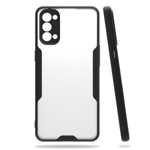 Nettech Oppo Reno 4 Uyumlu Platin Seri Arka Koruma Kılıf (Siyah) NT-86531