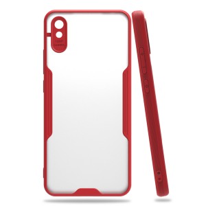 Nettech Xiaomi Redmi 9A Uyumlu Platin Seri Arka Koruma Kılıf (Kırmızı) NT-86490