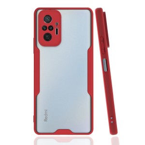 Nettech Xiaomi Redmi Note 10 Pro 4G Uyumlu Platin Seri Arka Koruma Kılıf (Kırmızı) NT-86476
