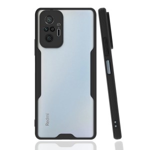 Nettech Xiaomi Redmi Note 10 Pro 4G Uyumlu Platin Seri Arka Koruma Kılıf (Siyah) NT-86475