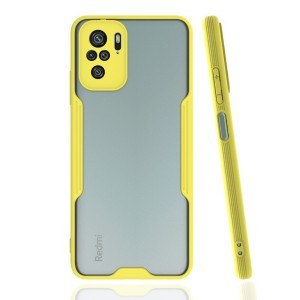 Nettech Xiaomi Redmi Note 10 Uyumlu Platin Seri Arka Koruma Kılıf (Sarı) NT-86474