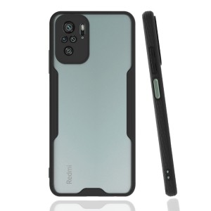 Nettech Xiaomi Redmi Note 10 Uyumlu Platin Seri Arka Koruma Kılıf (Siyah) NT-86468