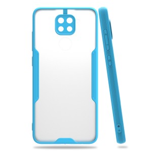 Nettech Xiaomi Redmi Note 9 Uyumlu Platin Seri Arka Koruma Kılıf (Mavi) NT-86459