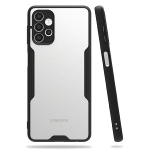 Nettech Samsung Galaxy A72 Uyumlu Platin Seri Arka Koruma Kılıf (Siyah) NT-86406