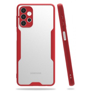 Nettech Samsung Galaxy A52 Uyumlu Platin Seri Arka Koruma Kılıf (Kırmızı) NT-86400