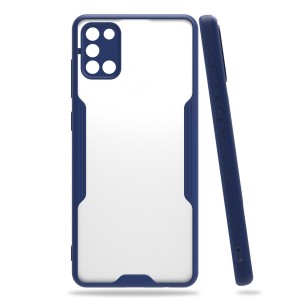 Nettech Samsung Galaxy A31 Uyumlu Platin Seri Arka Koruma Kılıf (Lacivert) NT-86352