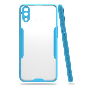 Nettech Samsung Galaxy A10S Uyumlu Platin Seri Arka Koruma Kılıf (Mavi) NT-86312