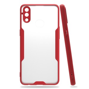 Nettech Samsung Galaxy A10S Uyumlu Platin Seri Arka Koruma Kılıf (Kırmızı) NT-86308