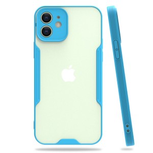 Nettech Apple iPhone 12 Mini Uyumlu Platin Seri Arka Koruma Kılıf (Mavi) NT-86295