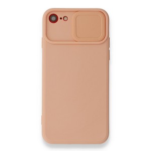 Nettech Apple iPhone 7 Uyumlu Kızaklı Kamera Korumalı Arka Koruma Kılıf (Pembe) NT-87129